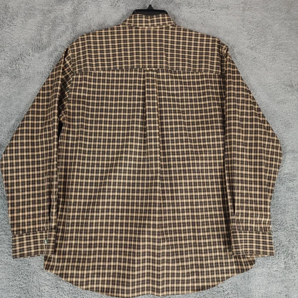 Gander Mountain Shirt Mens Large Plaid Button Chest Pocket Long Sleeve Outdoor